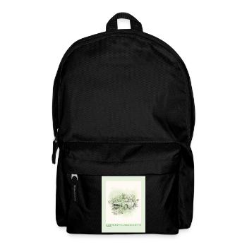 Vintage Car with Floral Frame - Backpack - black - Front