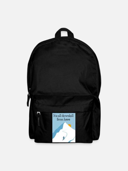 Downhill From Here - Backpack - black