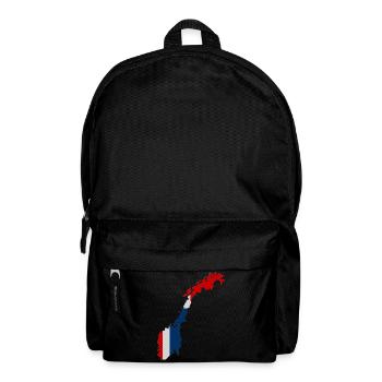 Map of Norway with flag - Backpack - black - Front