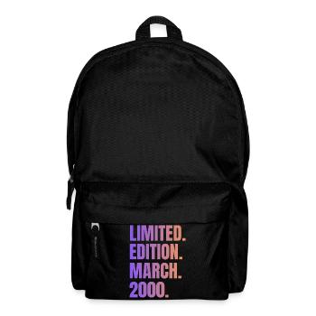 Limitierte Auflage März 2000 - Rucksack - Schwarz - Vorne