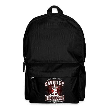 Saved By The Closer Christlicher Baseball Jesus - Rucksack - Schwarz - Vorne