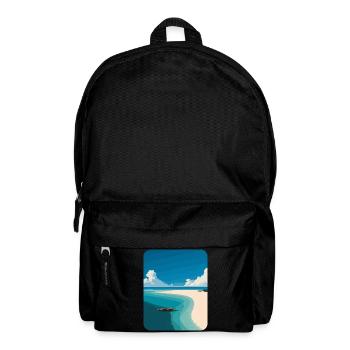 Strand Meer Palmen - Rucksack - Schwarz - Vorne