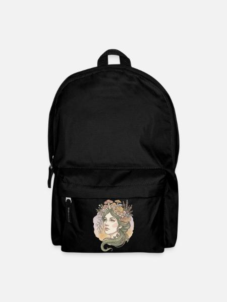 Göttin der Pilze und Blumen - Rucksack - Schwarz