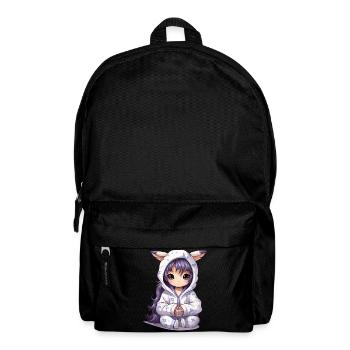 Chibi Häschen Hoodie Stil - Rucksack - Schwarz - Vorne