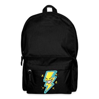 Lachender Blitz Cartoon - Rucksack - Schwarz - Vorne