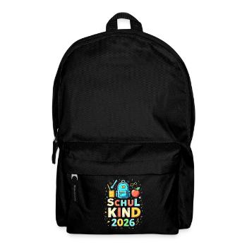 Schulkind 2026 Einschulung 2026 Schulanfang - Rucksack - Schwarz - Vorne