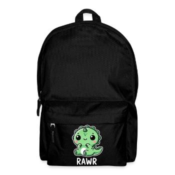 Cute Dinosaur T-Rex Cartoon Roar Comic - Backpack - black - Front