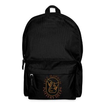 Topfkunst Helfer: Hände formen Ton - Rucksack - Schwarz - Vorne