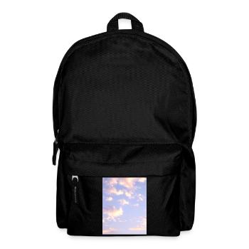 Pastellfarbener Himmel mit Wolken - Rucksack - Schwarz - Vorne