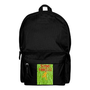 Street Football on Grass - Backpack - black - Front
