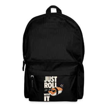 Just Roll With It Sushi Motiv - Rucksack - Schwarz - Vorne
