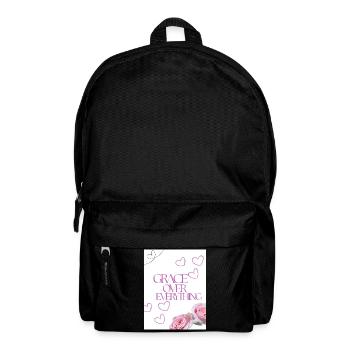 Gnade über alles Blumenherzen - Rucksack - Schwarz - Vorne