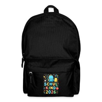 Schulkind 2026 Einschulung 2026 Schulanfang - Rucksack - Schwarz - Vorne