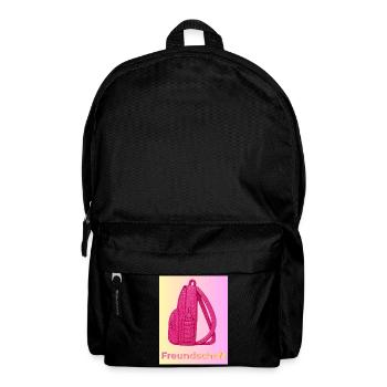 Freundschaft Glitzer Rucksack pink - Rucksack - Schwarz - Vorne