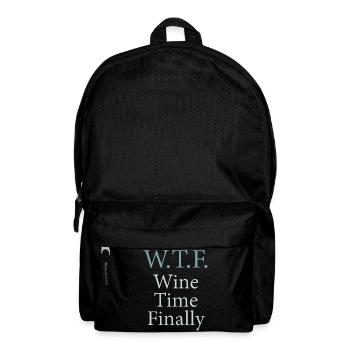 Wine Time Finally – W.T.F. - Backpack - black - Front