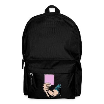 Pinke Karte - Rucksack - Schwarz - Vorne