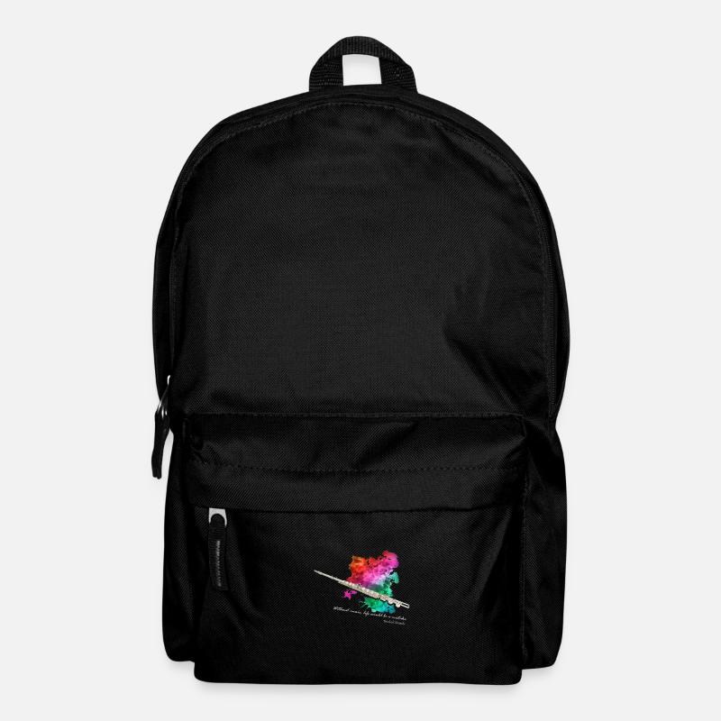Querfloete in einer Farbexplosion - Rucksack - Schwarz