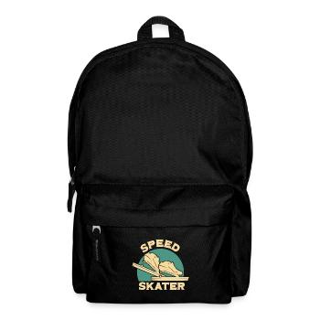 Speed skating skater designs - Backpack - black - Front