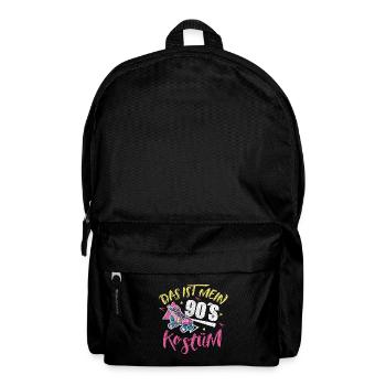 Das ist mein 90er Jahre Rollschuh Kostüm Geschenk - Rucksack - Schwarz - Vorne