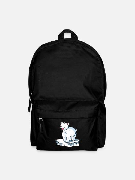 Eisbär auf Eisscholle Polarbär - Rucksack - Schwarz