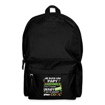 Papy Jardinier Jardinage Retraite Potager Cadeau - Sac à dos - noir - Devant