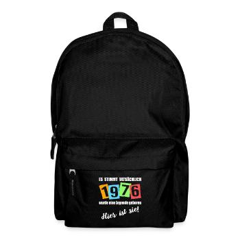 Legende ist 1976 geboren. Geburtstagsspruc - Rucksack - Schwarz - Vorne