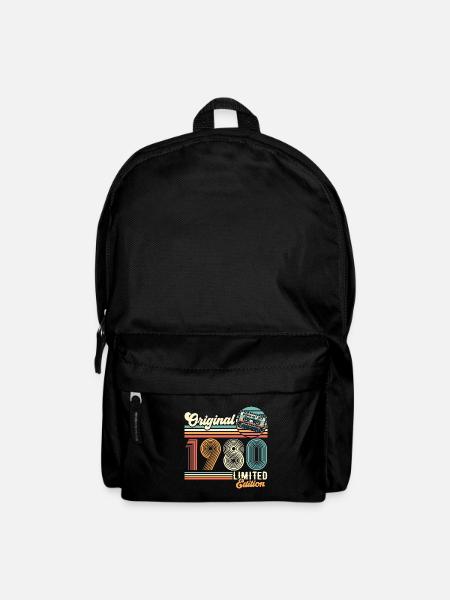 1980 ' s Original Vintage anniversaire rétro cadeau - Sac à dos - noir