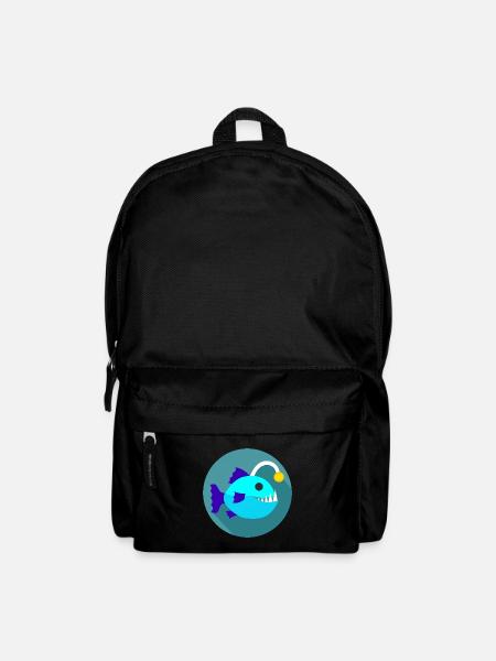 Laternenfisch Icon Anglerfisch Comic Symbol Fisch - Rucksack - Schwarz