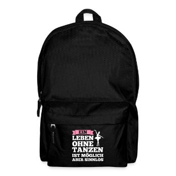 Ballerina Mädchen Balletttanz Geschenk - Rucksack - Schwarz - Vorne