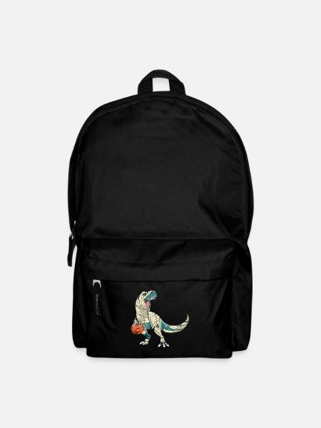 Halloween Dinosaurier Kürbis - Rucksack - Schwarz