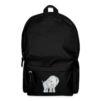 Elephant Family Mama Baby T-Shirt - Backpack - black - Front