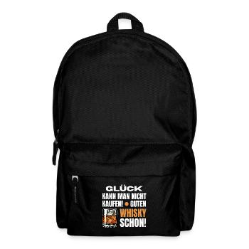 Lustiger Spruch Whisky Glück Geschenk - Rucksack - Schwarz - Vorne