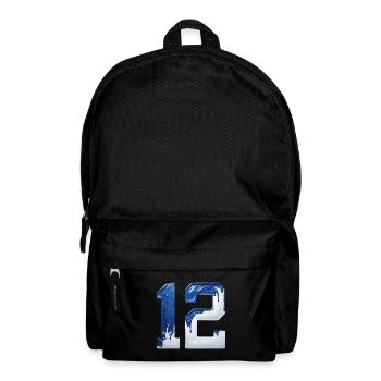 NR. 12 NUMMER 12 BLAU WEIß 12. GEBURTSTAG - Rucksack - Schwarz - Vorne