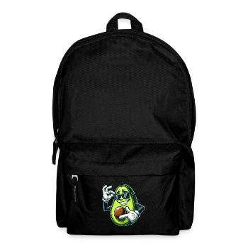 Cool Avocado Vegan Cartoon Comic Sunglasses - Backpack - black - Front