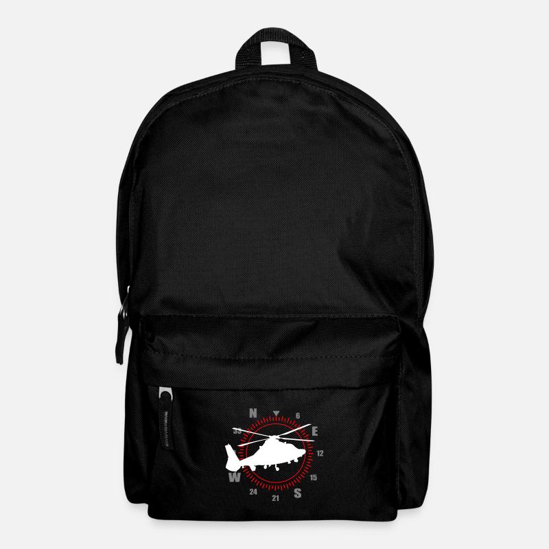 Les couleurs peuvent être modifiées | Boussole d’hélicoptère d’hélicoptère - Sac à dos - noir