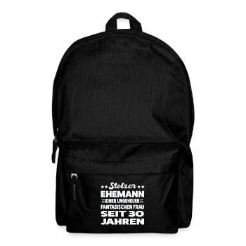 30 Jahre Ehe Ehemann 30. Hochzeitstag Geschenk - Rucksack - Schwarz - Vorne