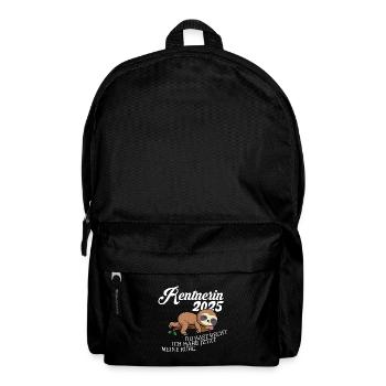 Rente Ruhestand Rentner Geschenk - Rucksack - Schwarz - Vorne