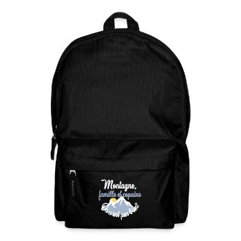Montagne, familles et copains - Sac à dos - noir - Devant