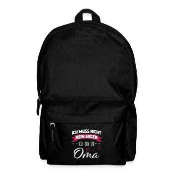 Ich Muss Nicht Nein Sagen Ich Bin Die Oma Cool - Rucksack - Schwarz - Vorne