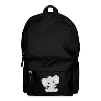 Bébé Éléphant Drôle de doux T-shirt idée cadeau - Sac à dos - noir - Devant