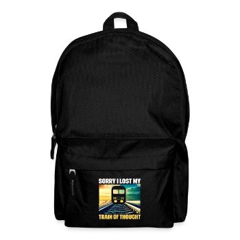 Zugführer Lokomotive Gleis Lustig Geschenkidee - Rucksack - Schwarz - Vorne