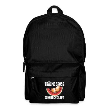 Träume Gross Schnarche Laut - Rucksack - Schwarz - Vorne