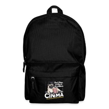 Mops Hundehalter Mops Liebe Kino Popcorn - Rucksack - Schwarz - Vorne
