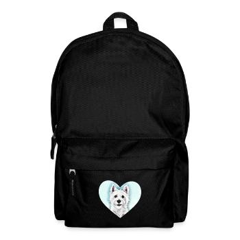 Westie Heart West Highland White Terrier (en) - Sac à dos - noir - Devant