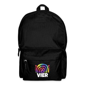 3.Geburtstag Regenbogen 3 Jahre alt Geschenk - Rucksack - Schwarz - Vorne