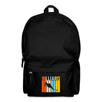 Billard Retro-Design Billard Geschenk - Rucksack - Schwarz - Vorne