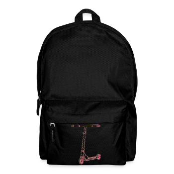 Cooler Stunt Scooter mit RGB Effekt für Tretroller - Rucksack - Schwarz - Vorne