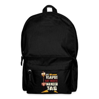 meme coole sprüche klapse hat wandertag - Rucksack - Schwarz - Vorne