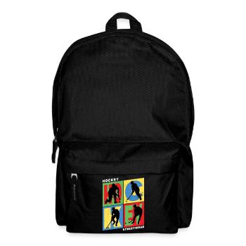 Hockey Feldhockey Spieler Sport Fan Vintage Retro - Rucksack - Schwarz - Vorne
