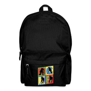 Hockey Feldhockey Spieler Sport Fan Vintage Retro - Rucksack - Schwarz - Vorne